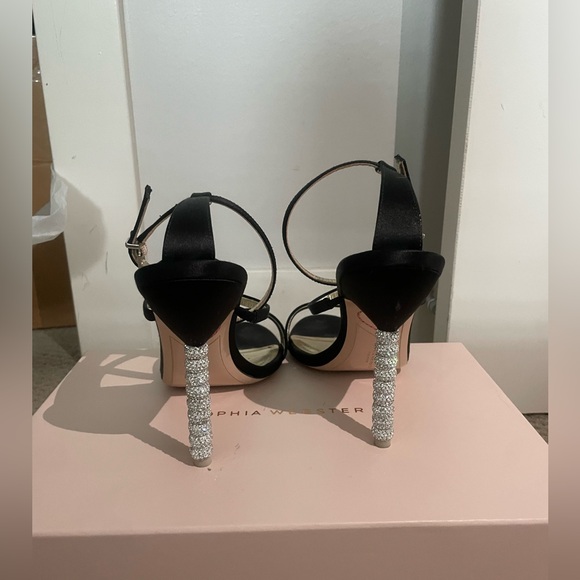 Sophia Webster Rosalind Crystal Leather Strappy Sandals - Picture 7 of 9